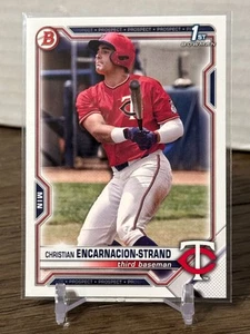 2021 Bowman Draft Christian Encarnacion-Strand Reds 1st Prospect Card #BD-9 - Picture 1 of 2