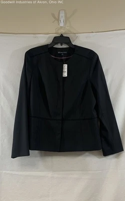 Chaqueta Blazer Brooks Brothers 346 Negra Mezcla Lana Sin Cuello Para Mujer 16 NUEVA CON ETIQUETAS Foto 1 de 4
