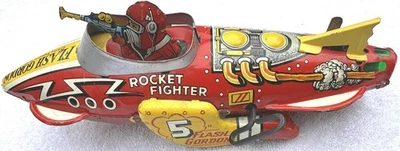 Marx Flash Gordon 1939 No. Juguete de combate de cohetes 5, King Features Syndicate Foto 1 de 4