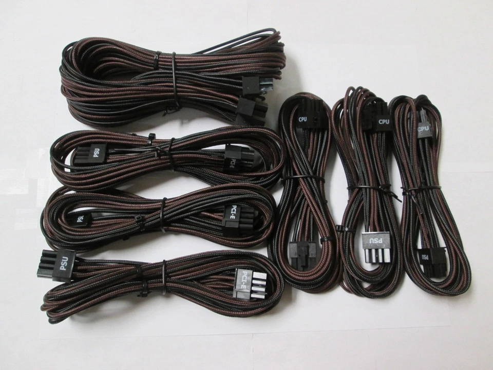 Seasonic Set Cavi di Alimentazione Modulari Sleeved Edizione Noctua #2 NUOVO! - Immagine 1 di 1