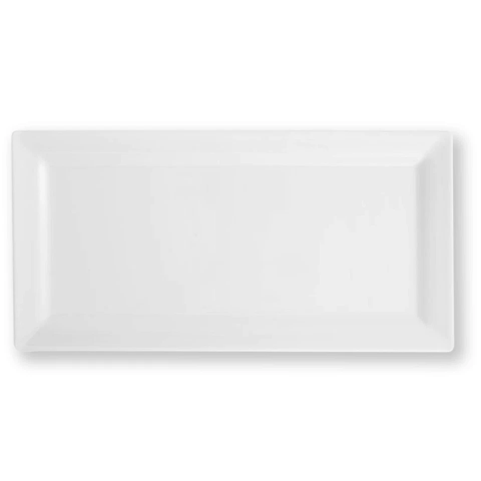 Diamond White BPA-Free Melamine Small Rectangle Platter, 14 by 7-Inches, White - Image 1 of 4