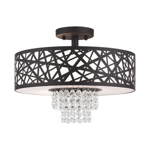 Livex Lighting 40663-07 Allendale Bronze 3 Light Ceiling Mount - Picture 1 of 4