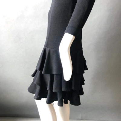 Vestido de cóctel tejido jersey negro mate All That Jazz vintage años 70 años 80 talla S/M Foto 1 de 4