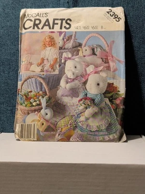 Vintage McCall's 2395 Easter Craft Pattern Sock Bunny Basket Egg - (1986) UNCUT - Image 1 of 4