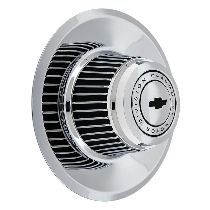 For Chevy Camaro 67-81 OER Tall Chrome Wheel Center Cap w Black Bow Tie Logo - Image 1 of 1