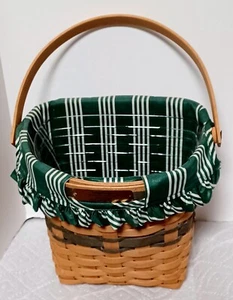 Cesta Longaberger Glad Tidings con forro, protector. Manija oscilante, percha - Imagen 1 de 7