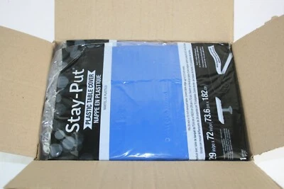 Lot of 12 Creative Converting 37442 Stay-Put Plastic Table Cover - 29" x 72" - Image 1 of 4