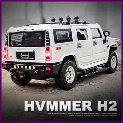 1/24 Hummer H2 SUV Diecast Modelo Coche Vehículo de Juguete Colección Luz de Sonido Coche de Juguete Foto 1 de 4