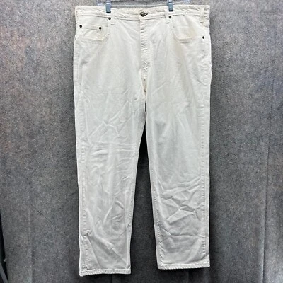 Pantalones de mezclilla Orvis vintage para hombre 40x30 adulto beige algodón hechos en EE. UU. años 90 tostados rectos Foto 1 de 4