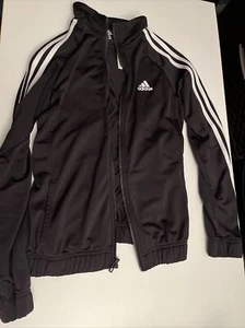 A Woman’s Adidas Light Zip Up Jacket Size Small Black And White - Picture 1 of 5