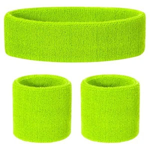 Kids Sweatbands Headband Wristband Set - Athletic Cotton Sweat Band for Sport... - Picture 1 of 7
