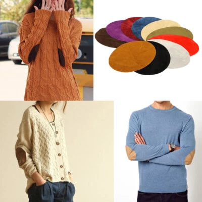 Oval Repairing Elbow Suede Knee Applique Patches Fabric Accessory Cloth Sticker - Image 1 of 4