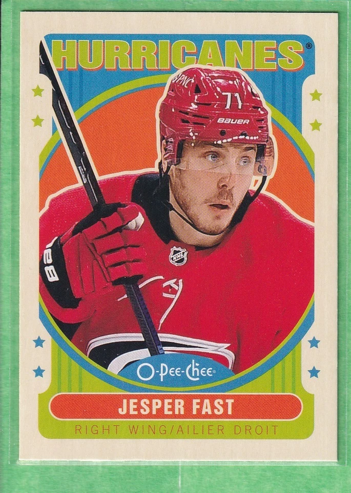 2021-22 O-Pee-Chee Retro #432 Jesper Fast Carolina Hurricanes - Image 1 of 2