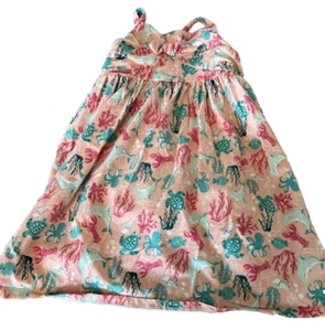 Tommy Bahama Girls Size 8 Sun Dress Ocean Theme 95% Cotton Adjustable Straps - Picture 1 of 6