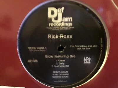 Rick Ross 12” Blow * VG++ Promo Foto 1 de 4