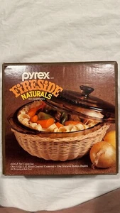 Cazuela redonda Corning Pyrex Fireside Naturals 1,5 Qt 6230-F caja vintage - Imagen 1 de 7