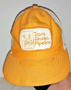 De colección 1970 Trans Alaska Pipeline malla espalda camionero sombrero gorra!  ¡Impresionante parche! - Imagen 1 de 12