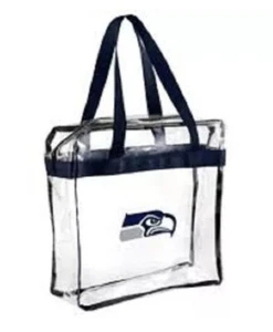 Seattle Seahawks Team Logo CLEAR Messenger Tote Bag Purse Game Stadium Security - Picture 1 of 1
