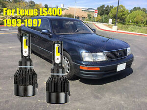 LED For Lexus LS400 1993-1997 Headlight Kit H4/9003 White CREE Bulbs HI/Low Beam