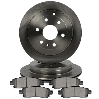 Rear Ceramic Brake Pads And Rotors Discs Fits BUICK ENCLAVE 2008 2009 - 2017 — 第 1/4 张图片