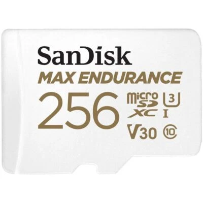 SanDisk Max Endurance MicroSD Card 100MBs & Adapter 256GB   SDSQQVR-256G-GN6IA - Image 1 of 4