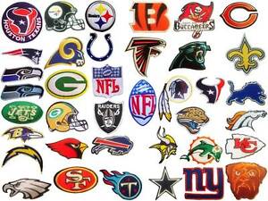 New NFL, National Football league team logo patches. Embroidered iron on patch.