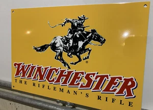 Vintage Style Arms Ammunition Rifles Winchester Heavy Steel Metal Quality Sign - Picture 1 of 8