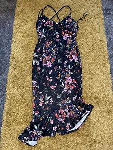 Neu mit Etikett ASOS Damenkleid, Größe 10, Blumenmuster, A-Linie, Träger, Herzausschnitt - Bild 1 von 5