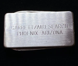 Garrett AiResearch Aerospace Money Clip / Pocket Knife / File / Phoenix Arizona - Picture 1 of 6