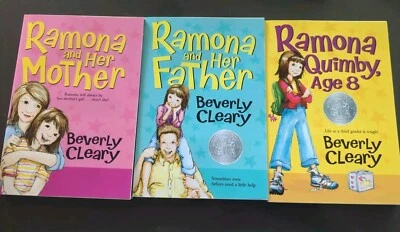 Lot of 3 Beverly Cleary Ramona Quimby Paperbacks Books EUC K45 - Image 1 of 4