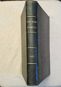 RARE 1855 Vintage Original  New York Journal Volume 1 & 2 - Picture 1 of 11