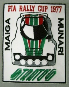 LANCIA STRATOS HF RALLY ALITALIA PATCH - S. MUNARI/S. MAIGA - FIA RALLY CUP 1977 - Picture 1 of 1