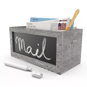 ALBEN Rustikaler Postsortierer mit anpassbarer Kreidetafel - Used Gray - Bild 1 von 7