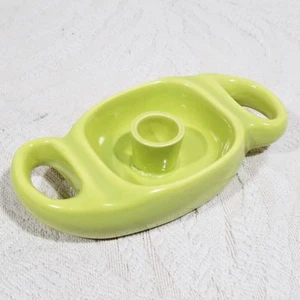 VINTAGE MCM LIME GREEN CANDLE HOLDER 7" x 3" WEST COAST POTTERY CALIFORNIA #31 - Picture 1 of 13