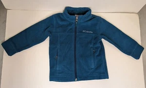 Columbia Fleecejacke dunkelgrün Kleinkind Größe 2T Taschen voller Reißverschluss - Bild 1 von 9