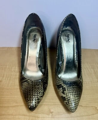 Mossimo Womens Stiletto Heels Shoes Size 7 Slip On Formal Snake Skin Pattern - Image 1 of 4
