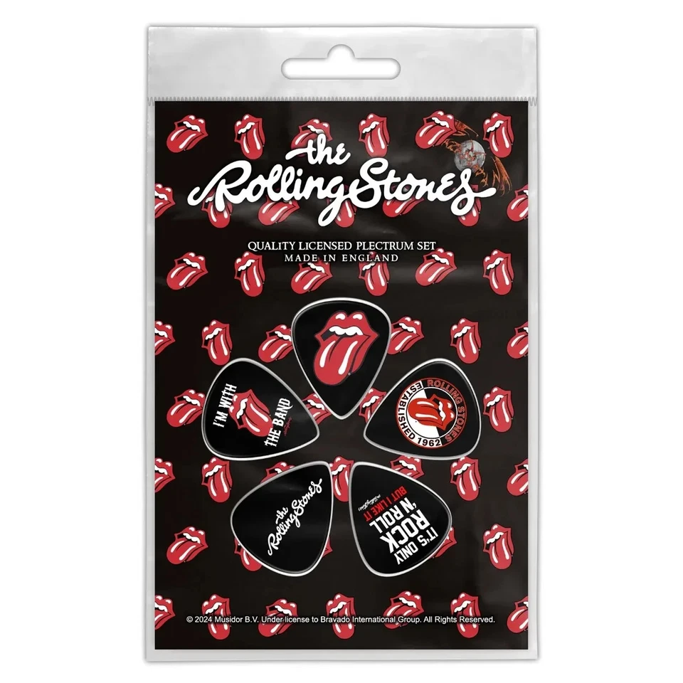 BLACK FLAG Rolling Stones Tongues 5 x Guitar Plectrum Pack