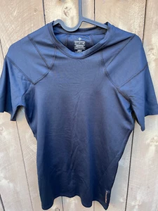 Tommie Copper Men's Small Shoulder Support Black Short Sleeve Shirt - Picture 1 of 11