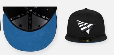 PAPER PLANES 9FIFTY HAT BLACK  W SUEDE BLUE UNDERVISOR LIMITED RELEASE LAST 1 - Image 1 of 4