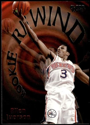 Fleer #5 1997-98 Allen Iverson novato rebobinado E1 Foto 1 de 2