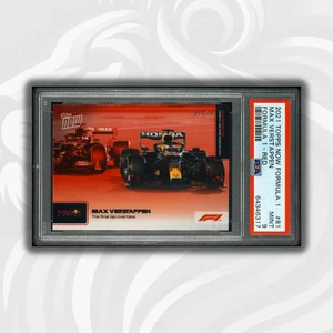 PSA 9 - /10 Max Verstappen #81 The Final Lap Overtake - 2021 Topps Now F1 - Red - Picture 1 of 5