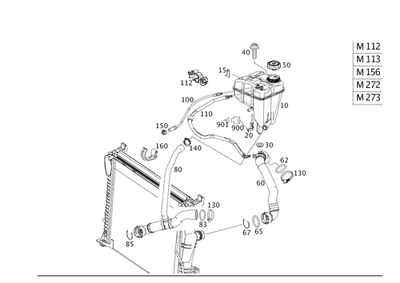 Pieza moldeada elastómero genuino Mercedes-Benz 201-504-01-12 Foto 1 de 2