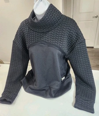 New Balance NB Black HeatLoft Funnel Neck Pullover Quilted Top Women's Size L - Image 1 of 4