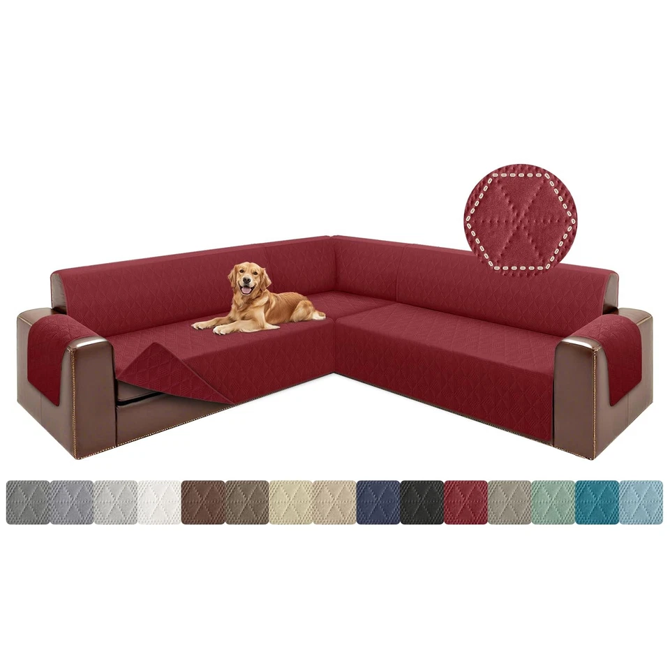 Fundas de sofá seccionales de esquina Fundas de sofá en forma de L Lavables Reversibles Sofá C... Foto 1 de 4