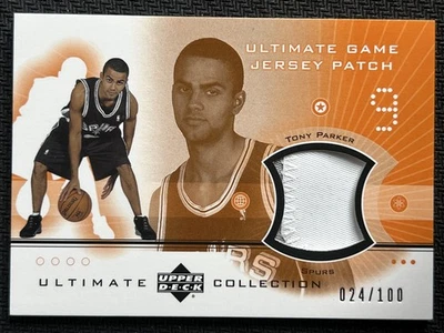 Parche camiseta juego UD Ultimate Collection 2001-02 Tony Parker 024/100 Spurs Foto 1 de 3