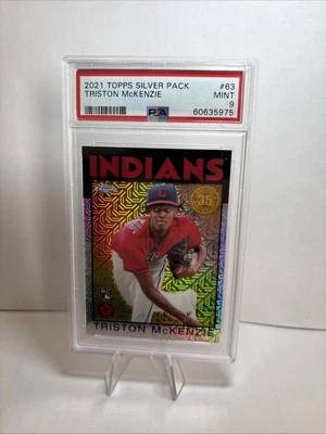 2021 Topps #86BC-63 Triston McKenzie 1986 35th Anniversary Chrome RC PSA 9 🔥 - Image 1 of 2