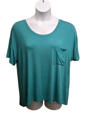 Pijama Top Alfani Para Mujer XL Verde Azul Pizarra Cuello Redondo Súper Suave Ropa de Salón  Foto 1 de 4