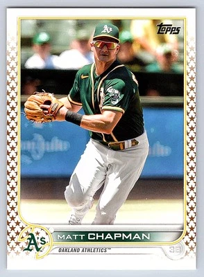 2022 Topps Gold Stars # 176 - Matt Chapman  - Oakland Athletics - Image 1 of 2