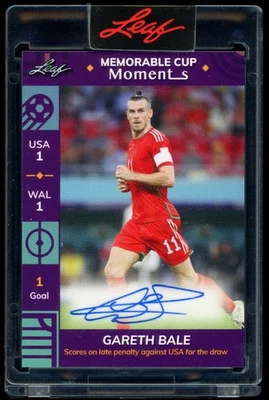 2022 Leaf Memorable Cup Moments - Gareth Bale automático /16 - Imagem 1 de 2