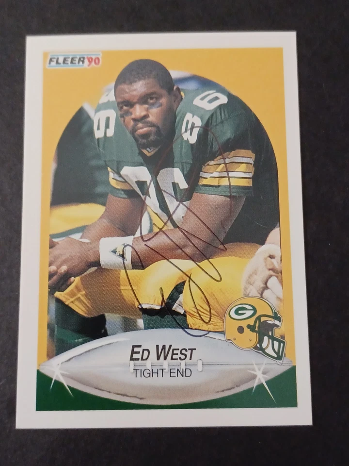 Ed West Signed 1990 Fleer - Packers, Auburn - Autographed - Image 1 of 1
